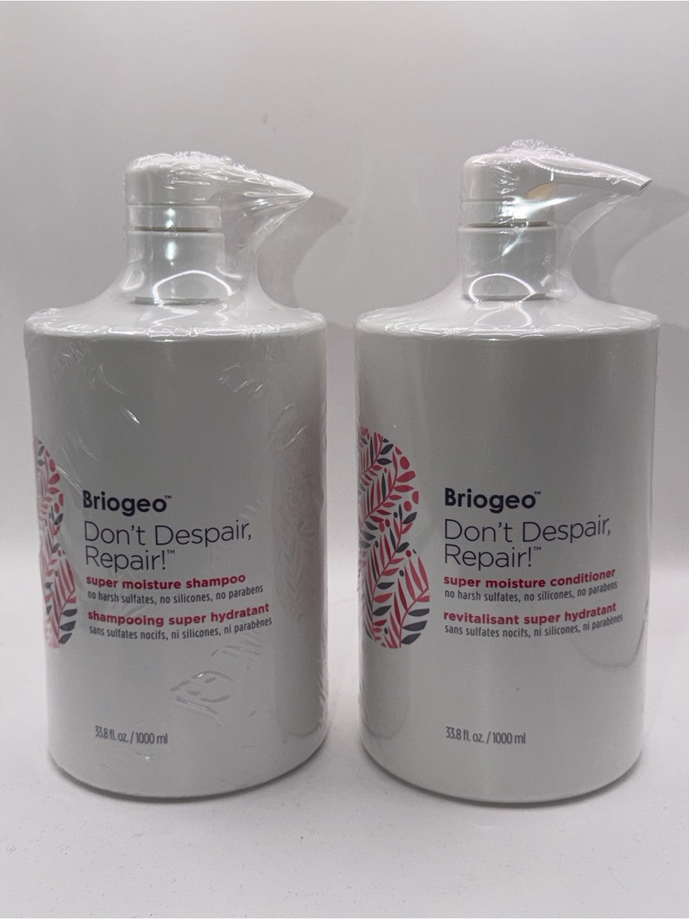 BRIGEO DON’T DESPAIR, REPAIR! BUNDLE JUMBO SHAMPOO+CONDITIONER NEW+SEALED!